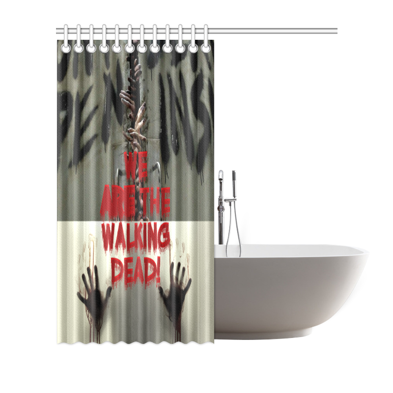 the walking dead shower curtain