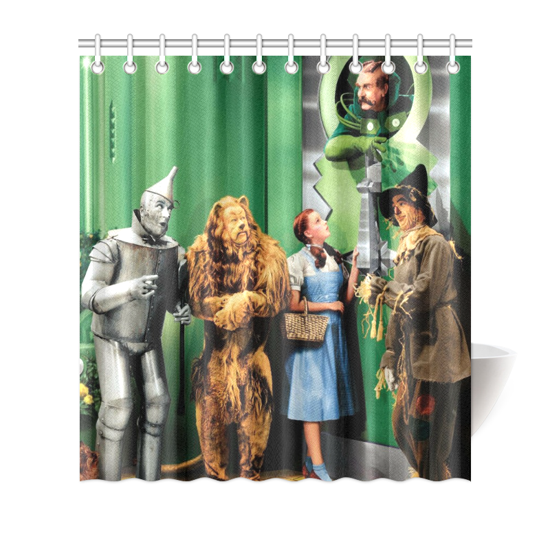 Printed Polyester Waterproof Wizard Of Oz Bathroom Shower Curtain 66 Image Is Loading Printed Polyester Waterproof Wizard Of Oz Bathroom Shower